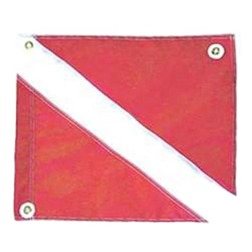 Customize Nylon Diving Red And White Flag